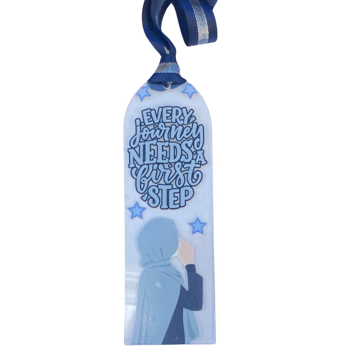 Radiant Thoughts Acrylic Bookmark - Every Journey Needs a First Step