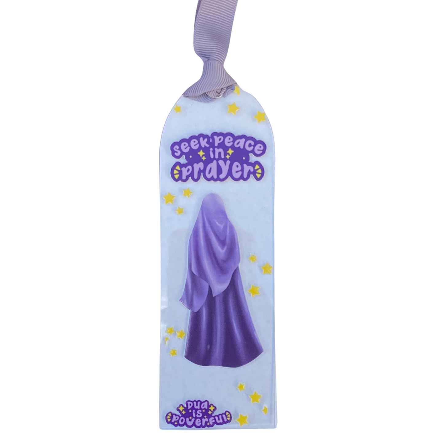 Radiant Thoughts Acrylic Bookmark - Seek Peace in Prayer