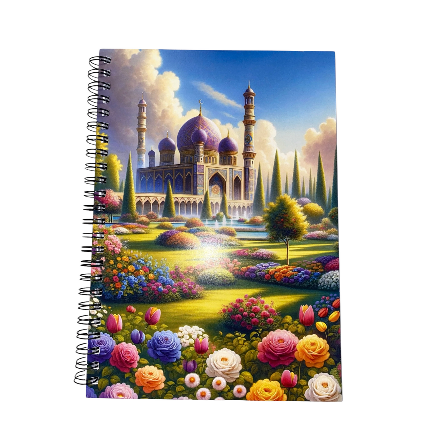Mini Beautiful Bloom Spiral Notebook - Purple Mosque