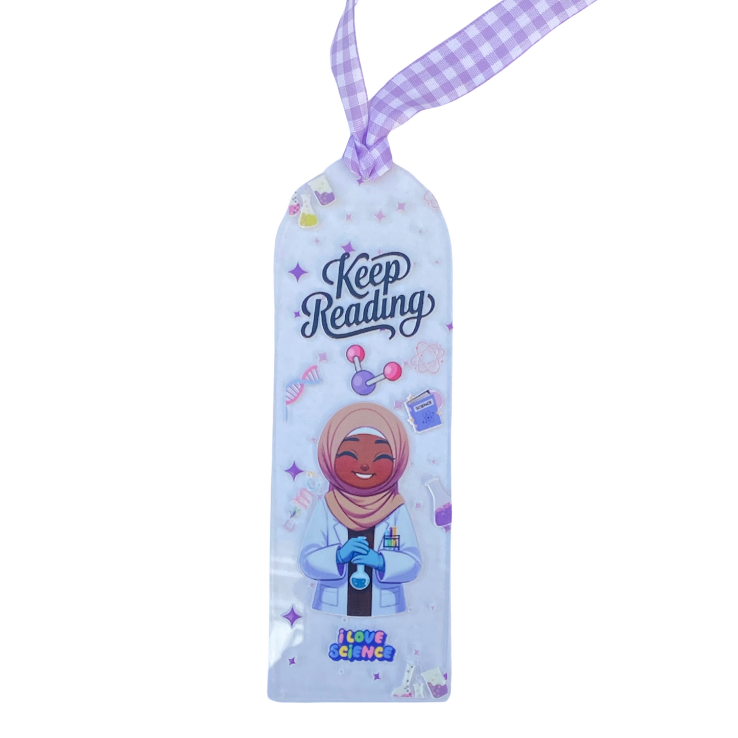 Radiant Thoughts Acrylic Bookmark - Keep Reading