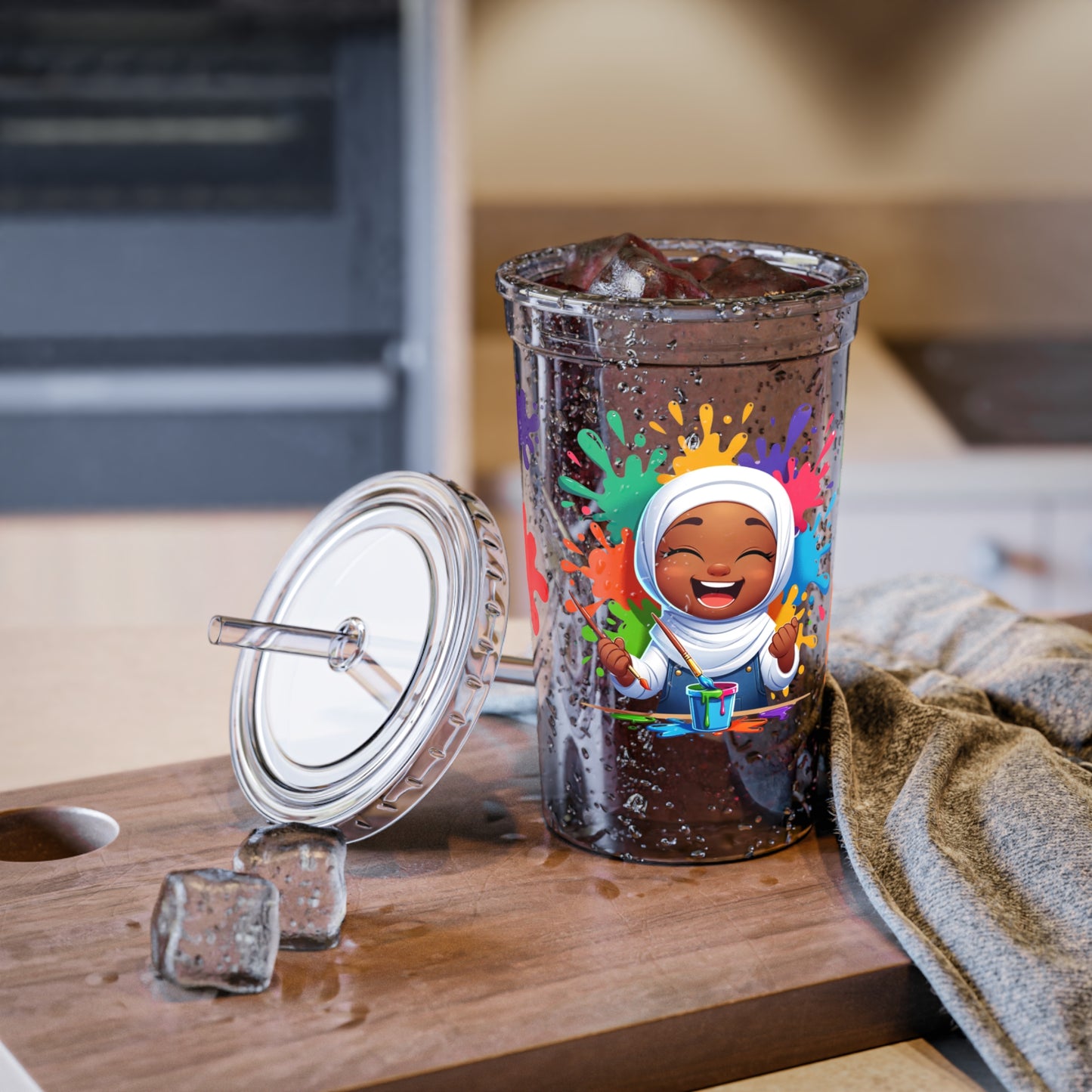 Mini Mu’mina Tumbler Collection 16oz - Paint Splash