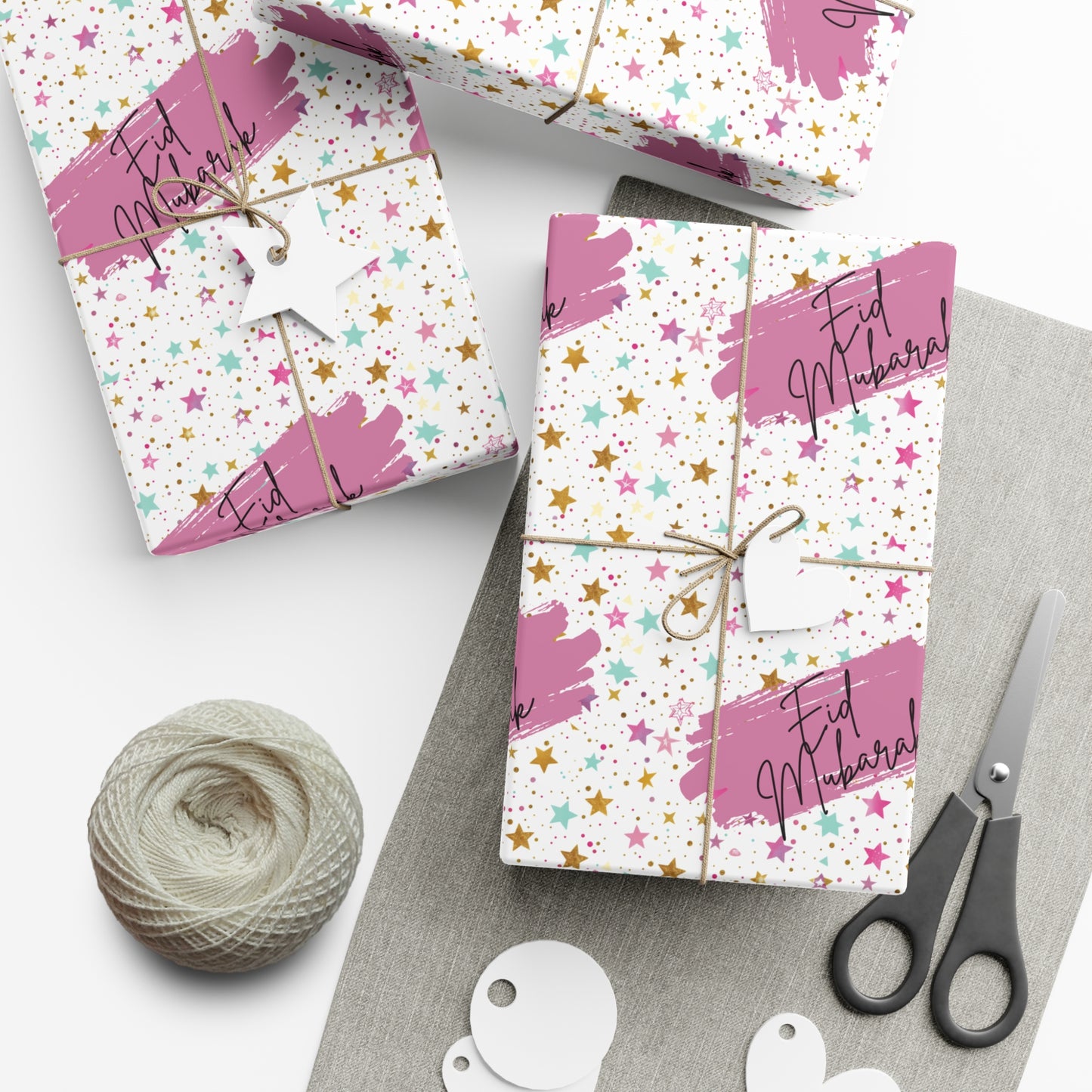 Eid Mubarak Starry Wrapping Paper – Sparkle and Celebrate