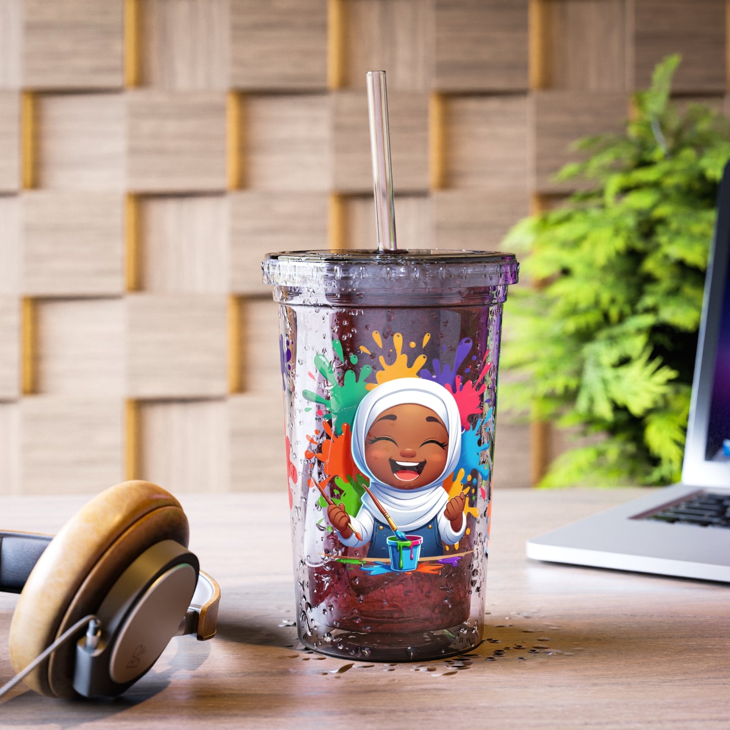 Mini Mu’mina Tumbler Collection 16oz - Paint Splash
