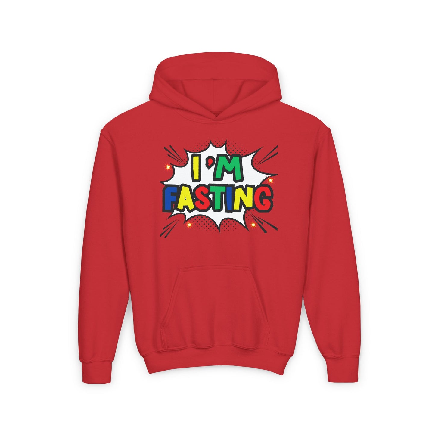 "I'm Fasting" Kids Sweatshirt Hoodie - Red