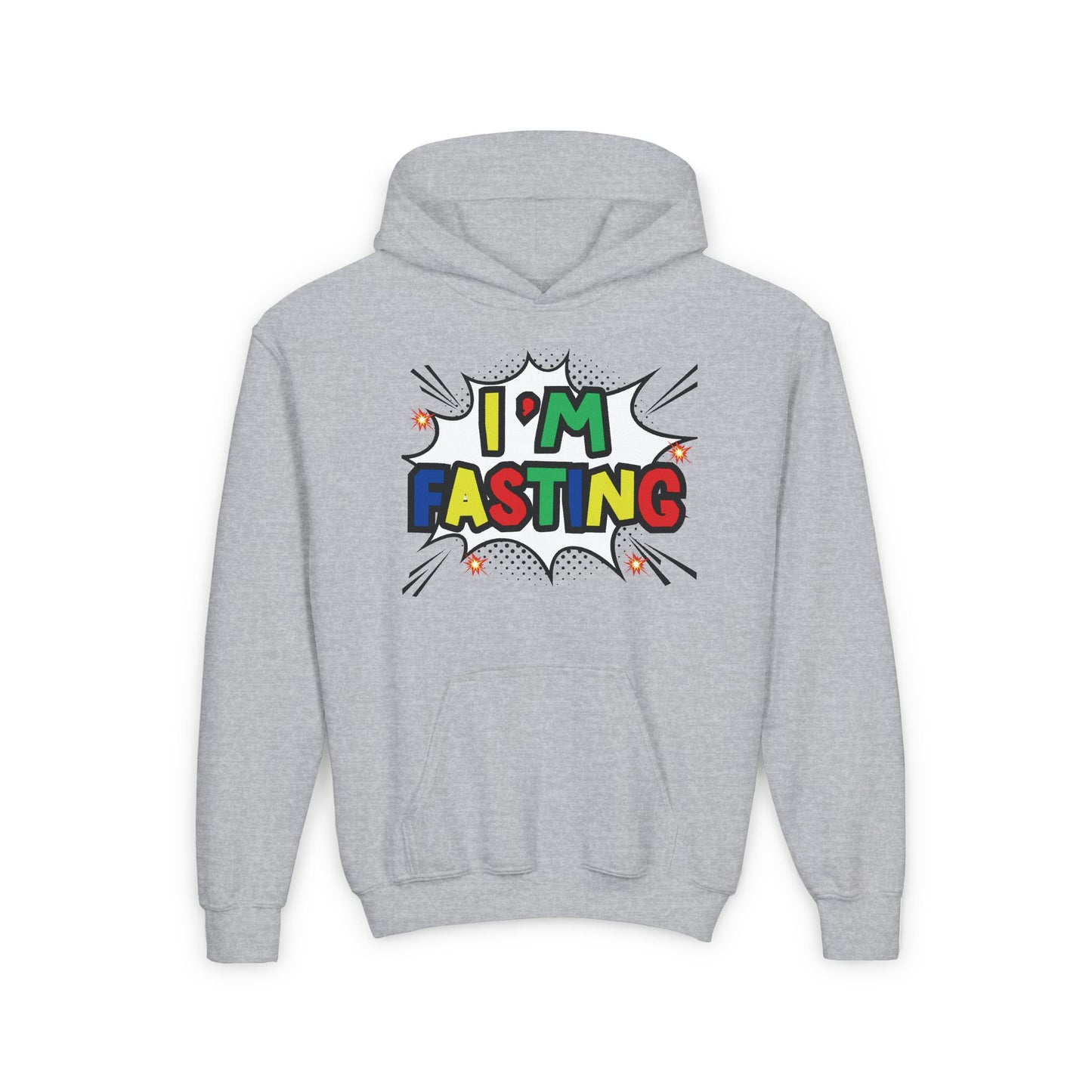 "I'm Fasting" Kids Sweatshirt Hoodie - Gray