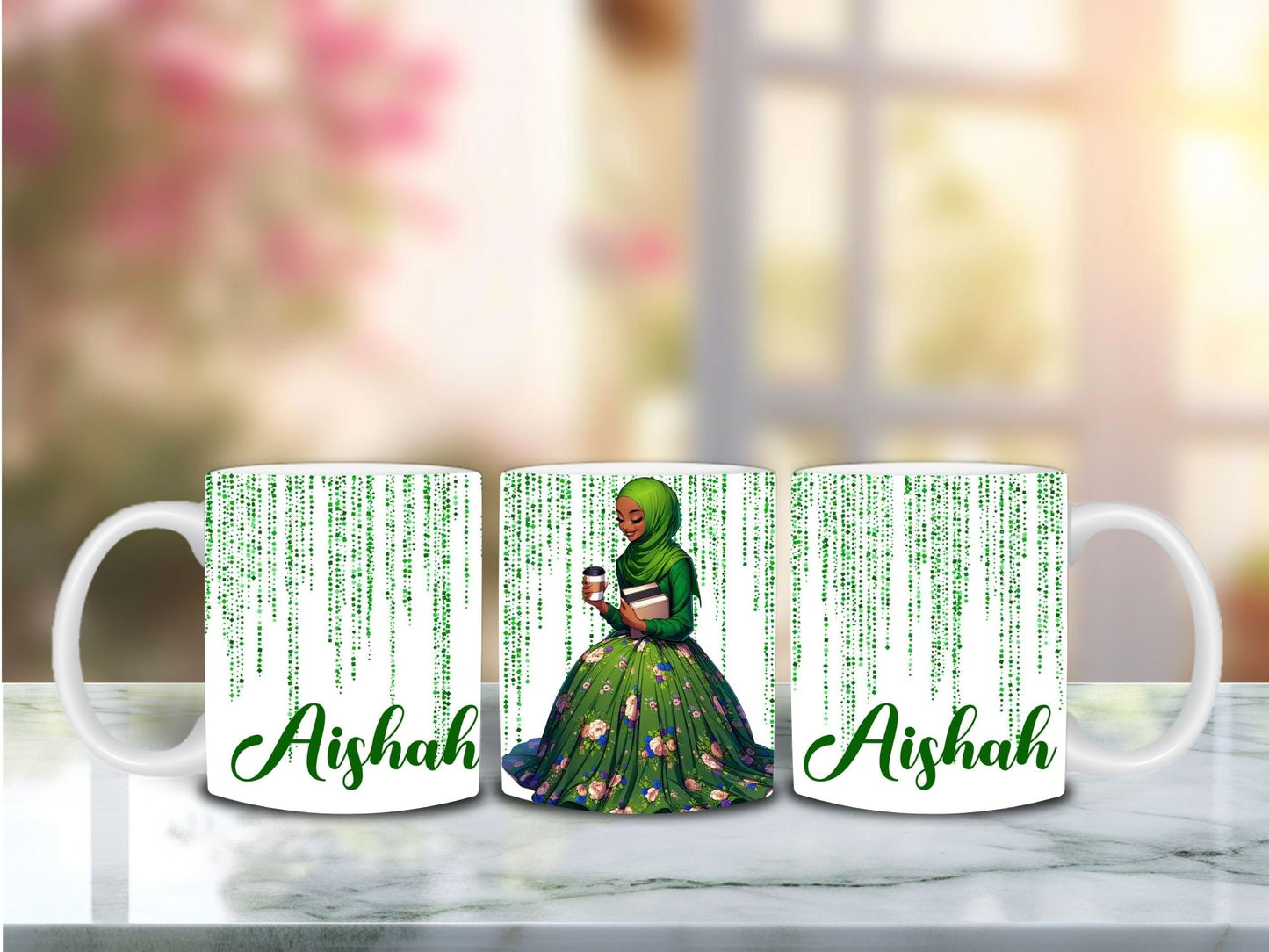 AL Hana Personalized Mug -Green Digital Download Only