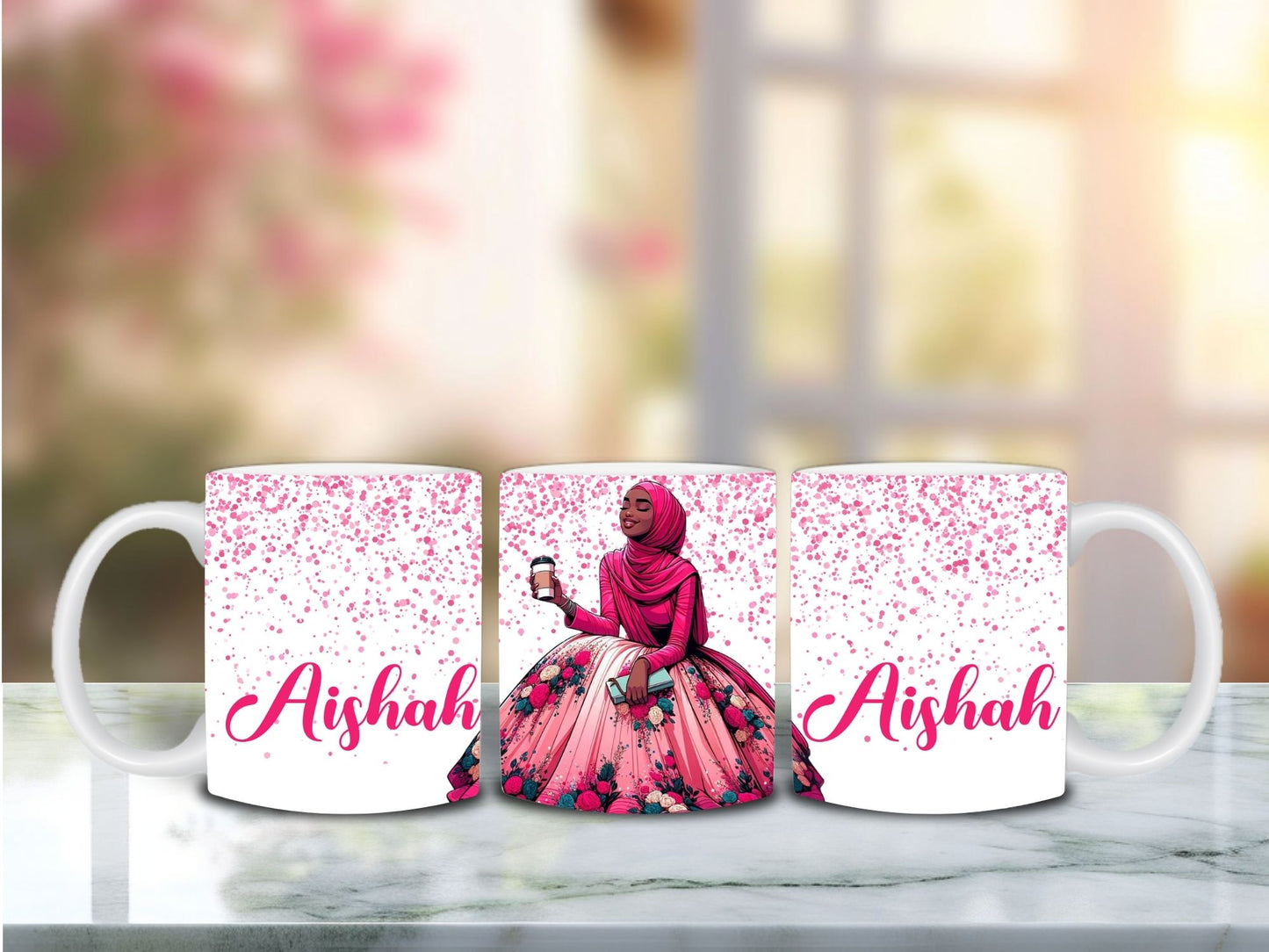 AL Hana Personalized Mug - Pink Digital Download Only