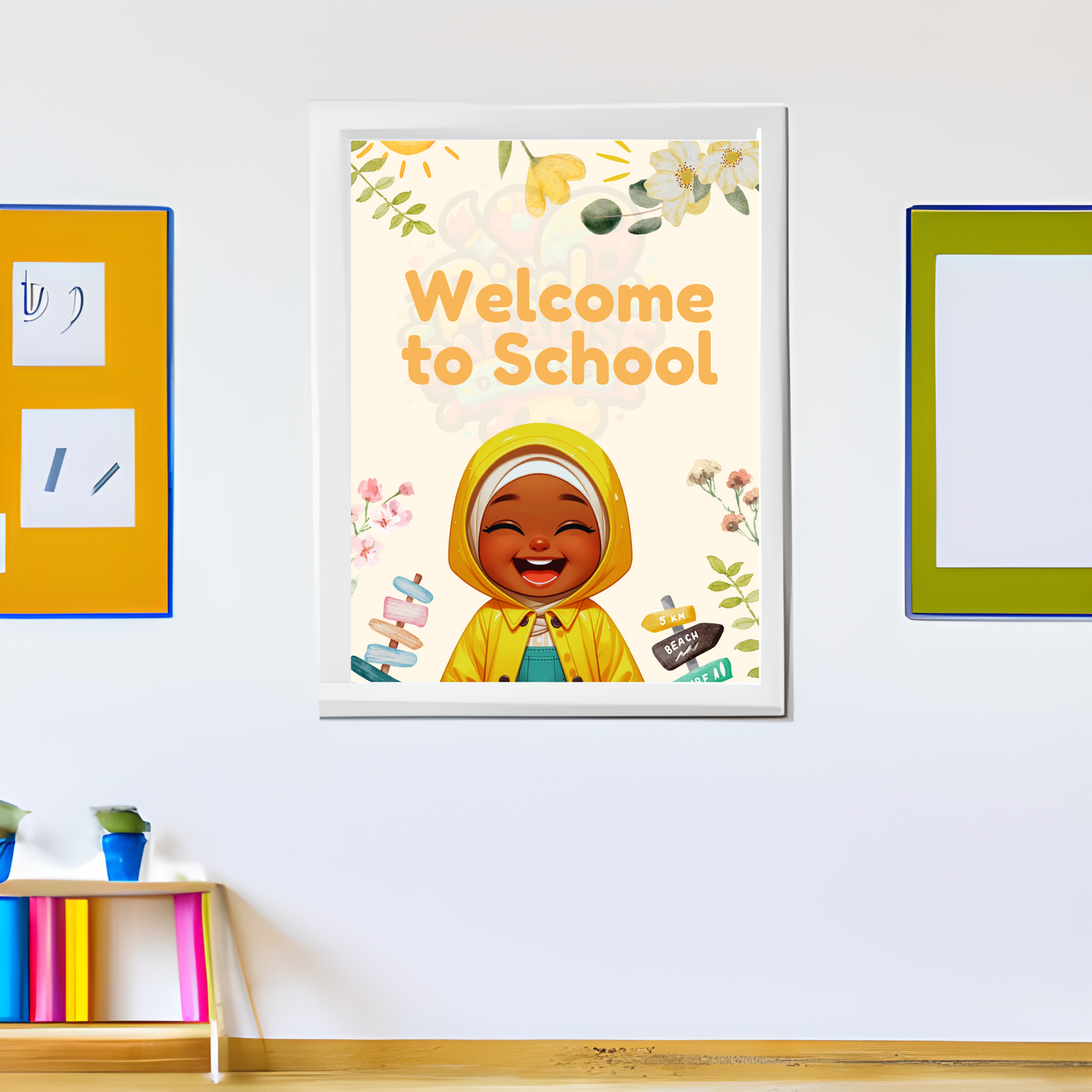 Welcome to School Yellow Kids Poster-Digital Download