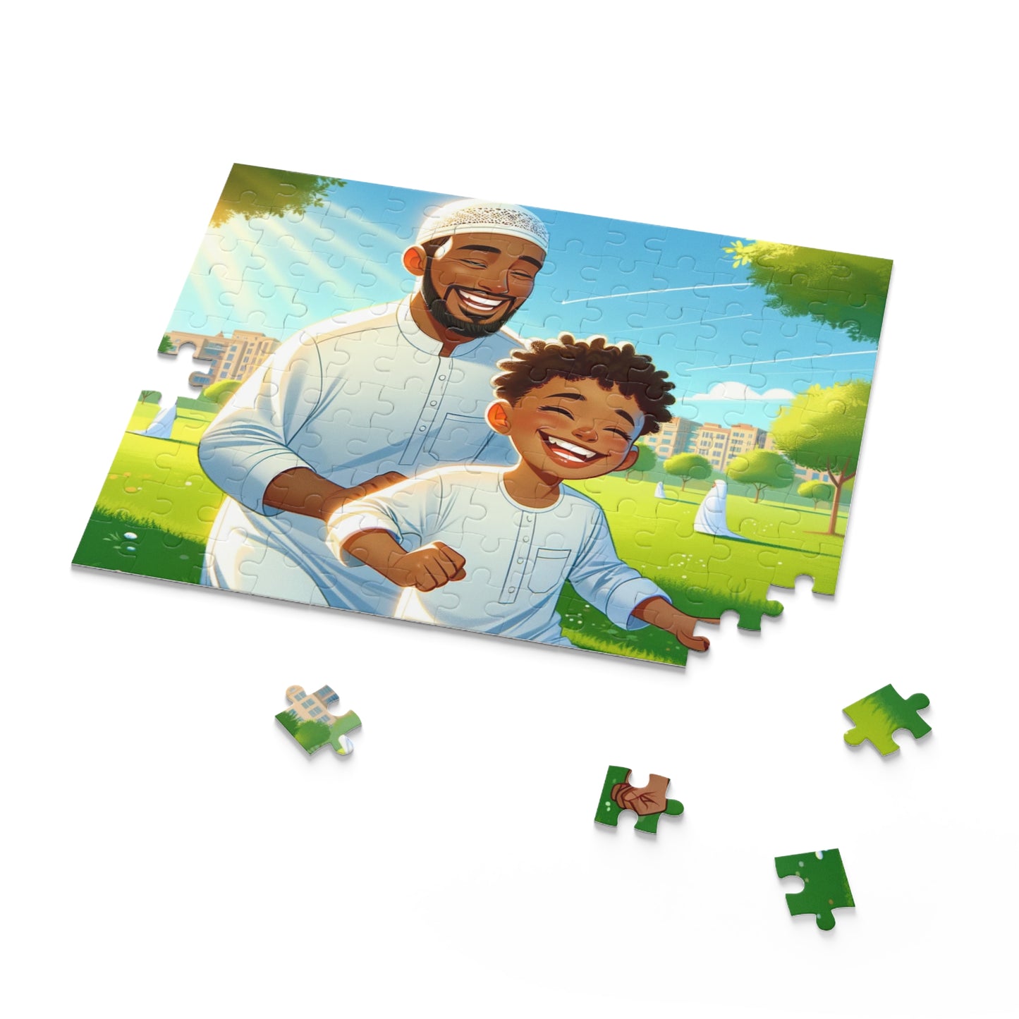 Sunshine Smiles: Abu-Ibn Park Puzzle (120 Pieces)