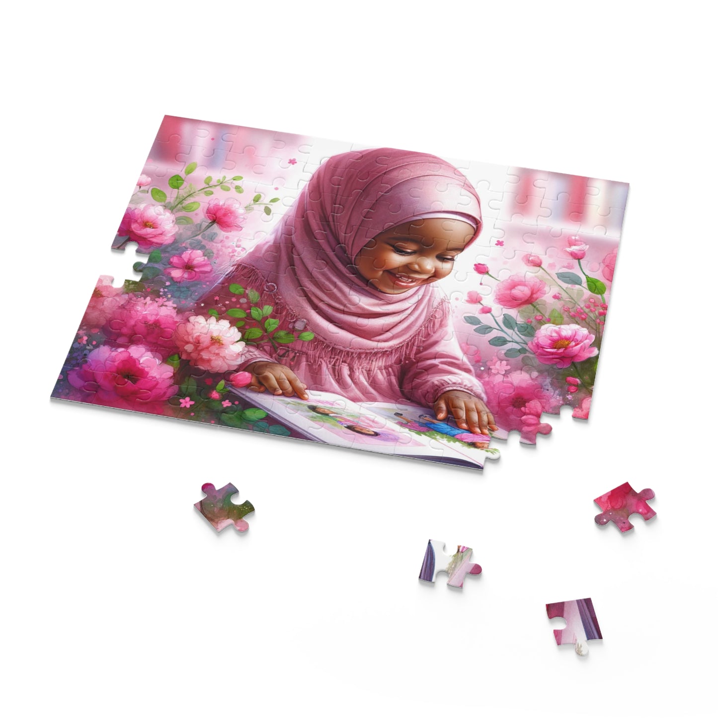 Blossoming Minds: Joyful Reading Puzzle(120 Pieces)