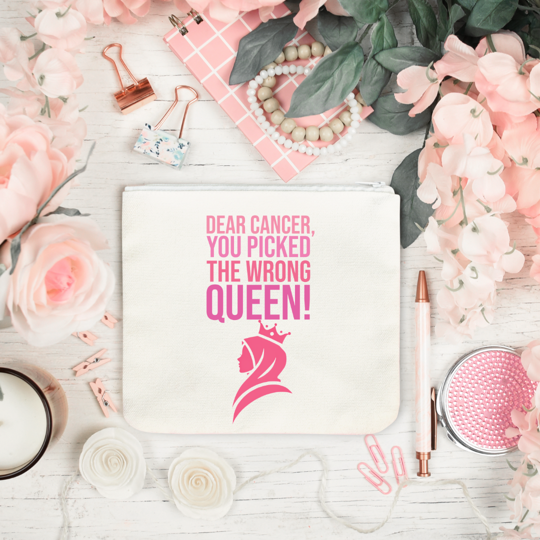 Queen of Patience - Victorious in Pink Zipper Pouch