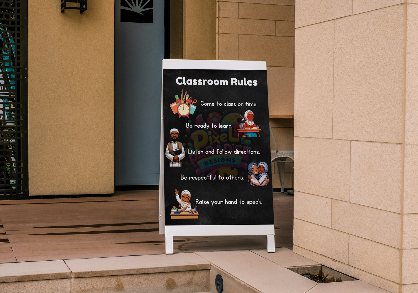 Colorful Classroom Rules Poster - Digital Download